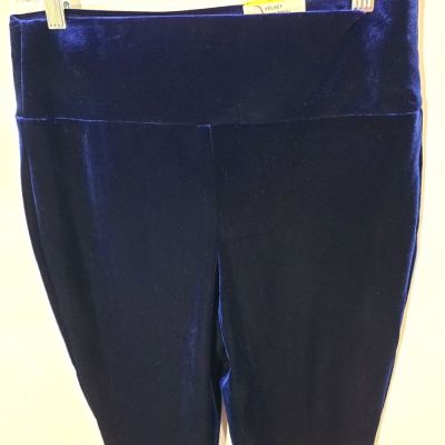 INC International Concepts Women's Size 4 Skinny Leg Royal Blue Velvet Pants NWT